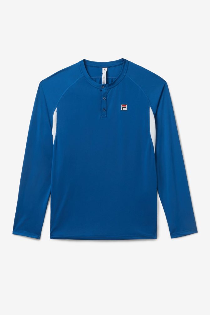 Center Court Long Sleeve Henley Tee