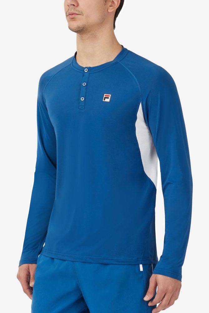 Center Court Long Sleeve Henley Tee - Image 3