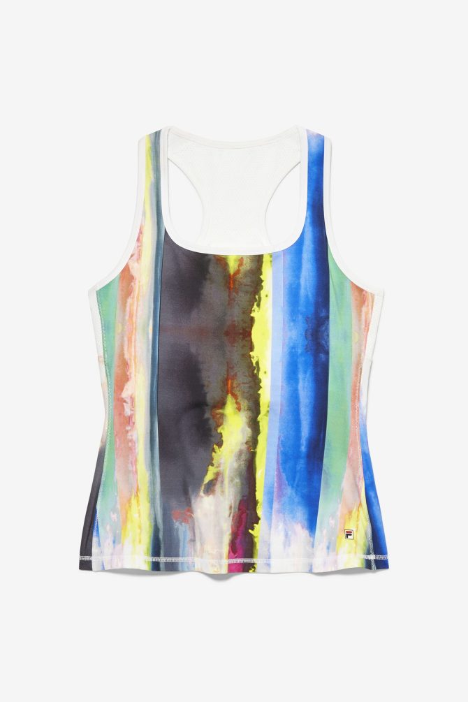 Center Court Galaxy Printed Racerback Tank